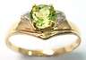 **STUNNING** 9CT YELLOW GOLD ROUND PERIDOT & DIAMOND RING