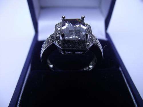 **STUNNING** S/CZ DIAMOND GENUINE 925 STERLING SILVER RING.SIZE 1 X N1/2, 1 x O, 2 X Q
