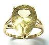 **STUNNING** 9CT YELLOW GOLD COLOSAL 5CT NATURAL LEMON QUARTZ RING N