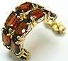 **STUNNING**9CT YELLOW GOLD 10 STONES, 5.7CT OF GARNET STUD EARRINGS