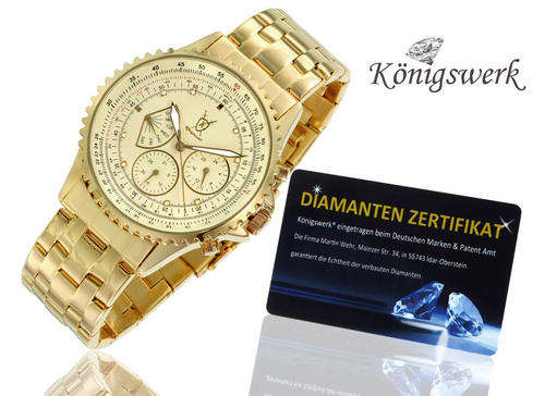 SUPER STUNNING EXCLUSIVE Konigswerk WATCH - 8 DIAMONDS ON FACE INCLUDED !!!