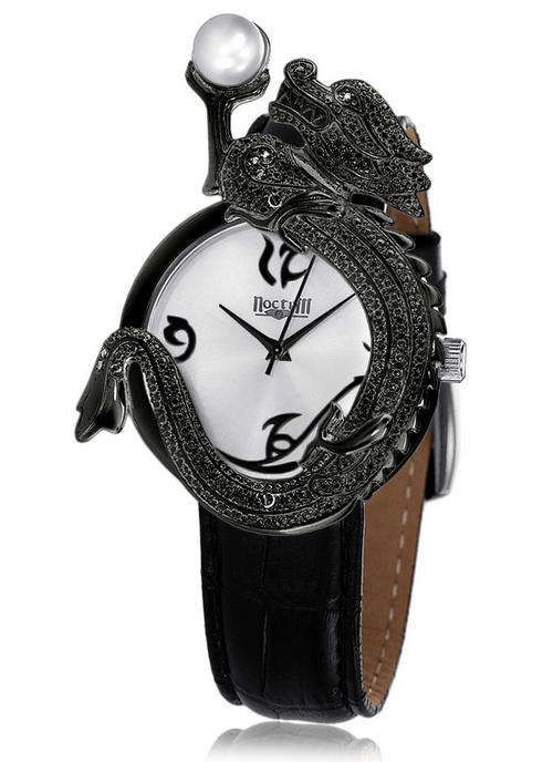 **STUNNING** NOCTUM DRAGON LADIES WATCH WITH BLACK DIAMONDS !!!