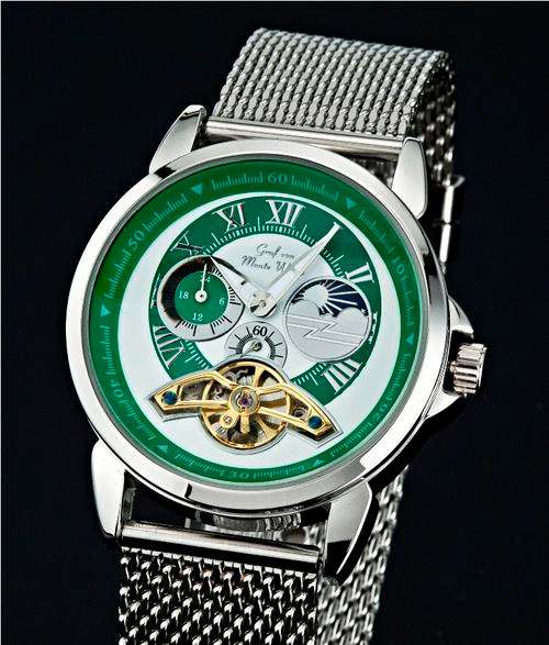 **STUNNING**UNIQUE TOP OF THE RANGE GRAF VON MONTE WEHRO LE HAVRE GREEN CLOCK.GERMAN EXCELLENCY!!!