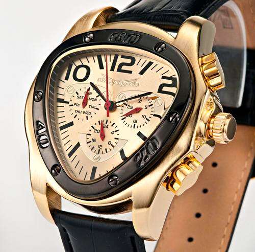 BEAUTIFUL SARASTRO AUTOMATIC CLOCK ,THE GREAT COMMANDER! GUN METALLIC GOLD! NOVELTY!
