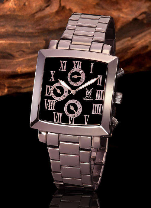 UNISEX KONIGSWERK PORTUNUS ROSE HSG/STRAP-BLACK DIAL CLOCK.GERMAN PRECISION !!!