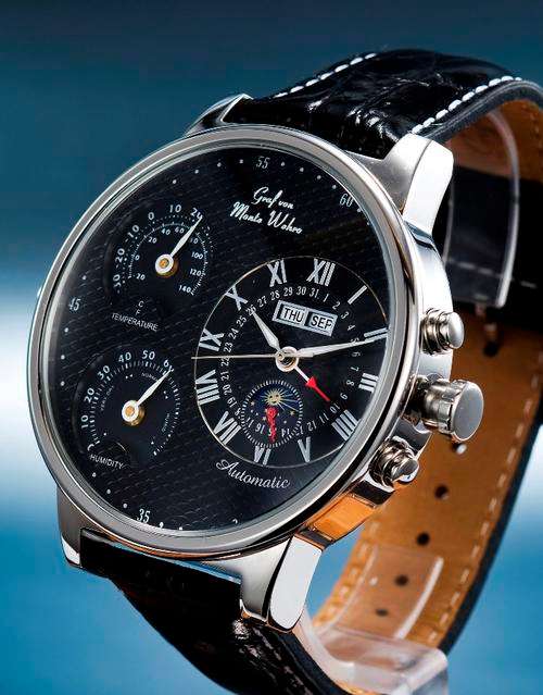 Graf von Monte Wehro Automatic XXXL TEMPERATURE 53 MM BLACK