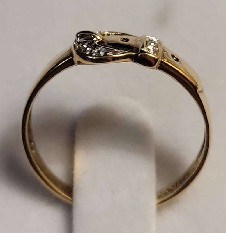 BEAUTIFUL 9KT SOLID YELLOW GOLD BELT RING