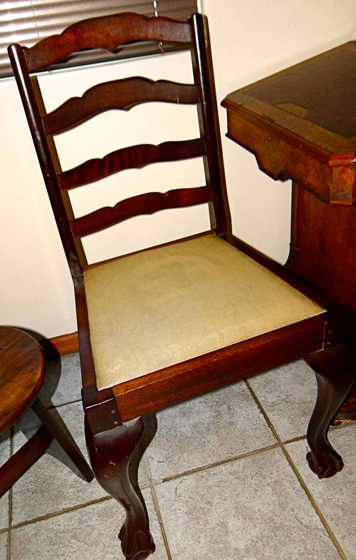 Imbuia ball&claw dining room chairs