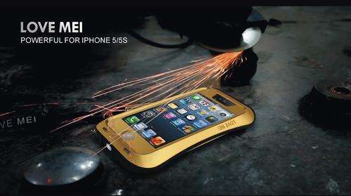 LATEST TRENDY LOVE MEI BLACK/WHITE IPHONE 5S WITH CORNING GORILLA GLASS 3 PROTECTION