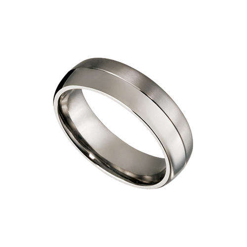 FOR THE STONG MAN!!  TITANIUM BAND RING WITH LIGHT AND BLACK FINISH (C23651-0)