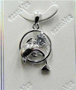 STERLING SILVER DOLPHIN PENDANT & CHAIN - NEW
