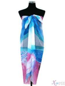 LADIES SARONG HAWAII BLUE/PINK - NEW