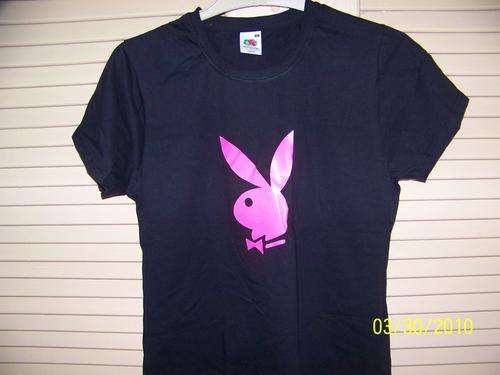 PLAYBOY BLACK T-SHIRT SIZE S/M