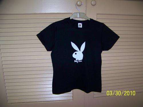 PLAYBOY BLACK T-SHIRT SIZE S/M