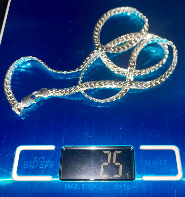 BRAND NEW - Classic Sterling Silver 50cm 25g Chain Necklace