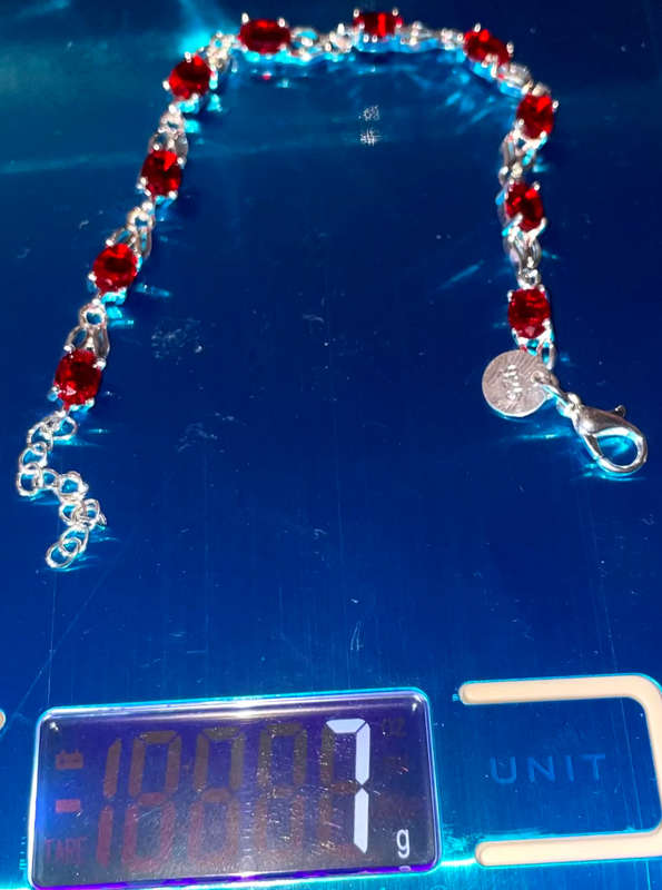 BRAND NEW -Stunning Sterling Silver Ruby Bracelet