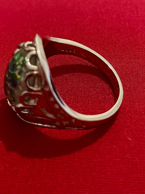 BRAND NEW  - Stunning Sterling Silver 10x14mm Costume Dress 5g Ring
