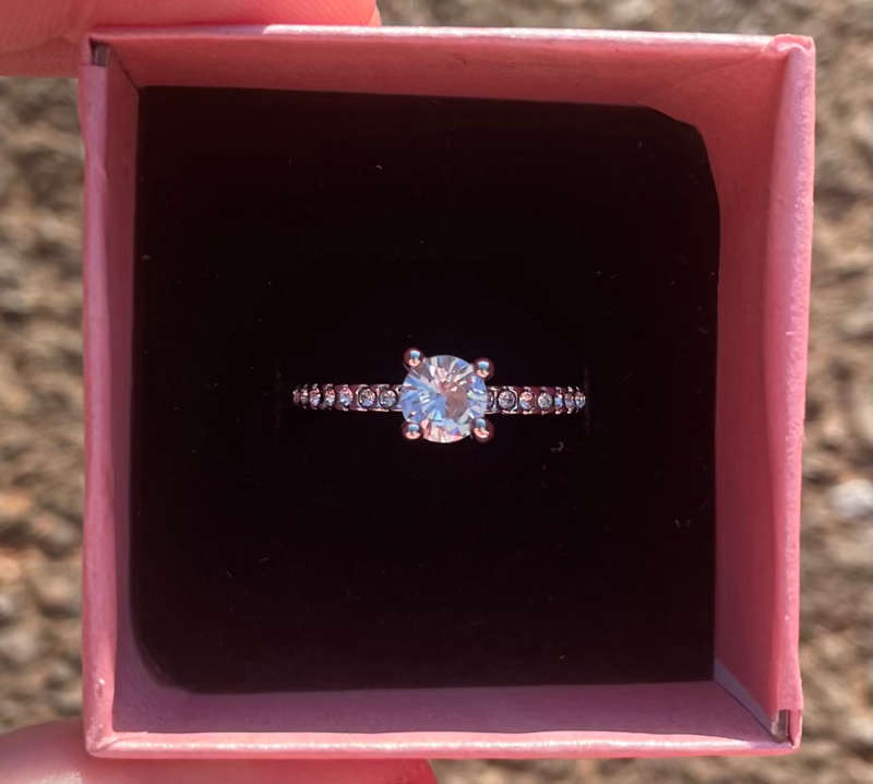 BRAND NEW - Stunning 1ct Crystal Silver Plated Delysia King Ring