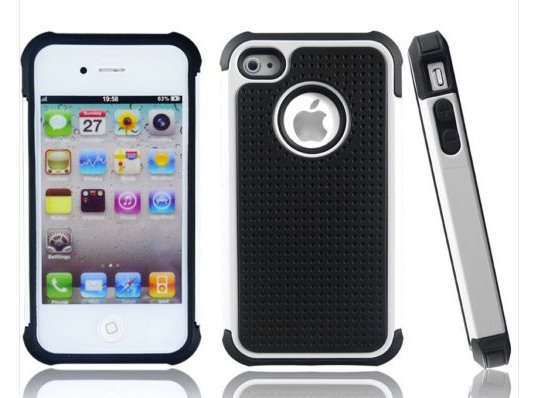 Encased Defender Case iPhone 4 4S White Black