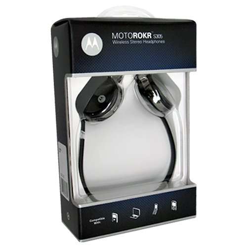 Motorola S305 Bluetooth Stereo Headset w/ Microphone (Black) - Retail Packaging