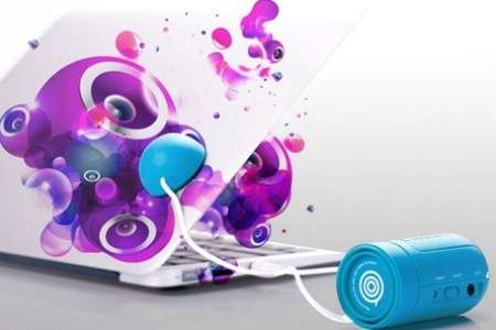 Rock-IT 2.0 Portable Vibration Speaker with Standard 3.5mm Jack. Model ROCK-IT-WH