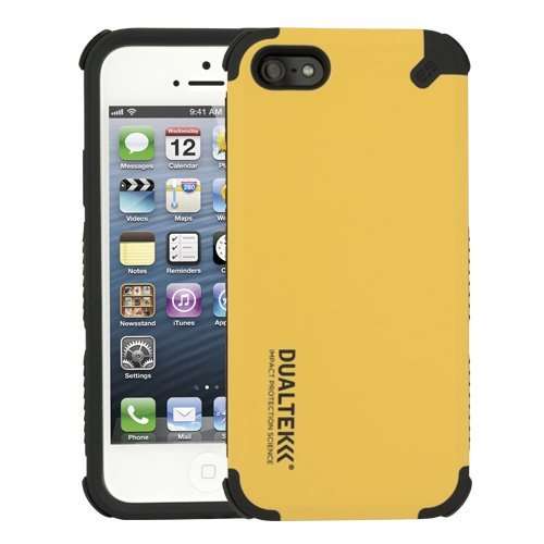 DualTek Extreme Shock Case + FREE screen protector for the NEW iPhone 5 - Kayak Yellow