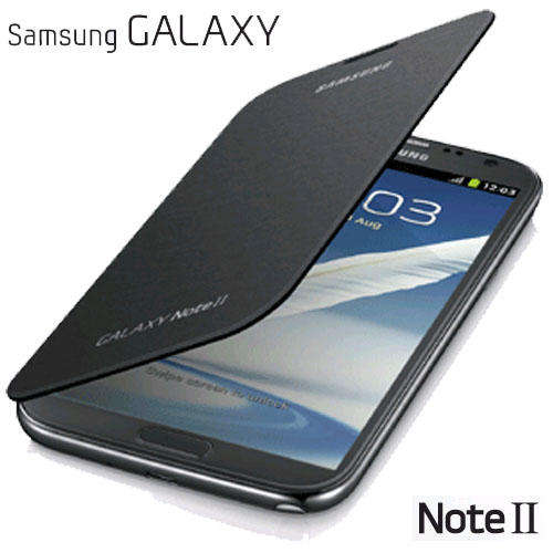 Samsung Galaxy Note 2  N7100 Flip Cover Case (Titanium Gray)
