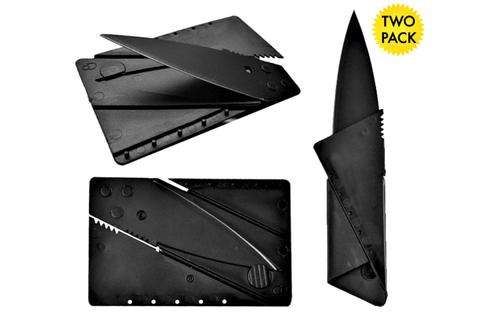 Credit Card folding Knife with Stainless Steel Blade ***2-Pack***