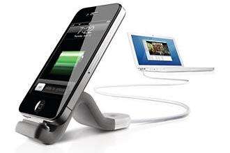 Philips iPhone - iPod Sync & Charge Cable with FlexAdapt Stand (Avail in 5 colours)