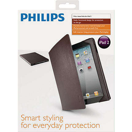 Philips Casual Folio Case for iPad 2, 3 and New iPad - in Brown