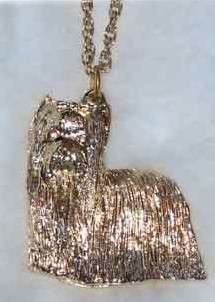 Dog Pendant - Gold plated Yorshire Terrier (Yorkie)