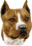 white Guest Towel American staffie  Dog