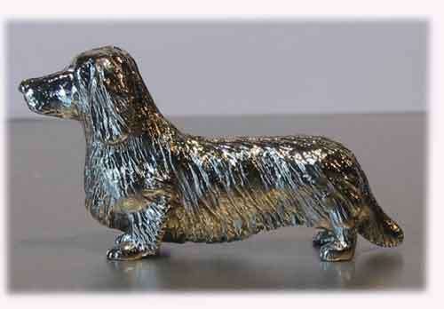 Silver Plated Dog model --Dachshund- Long