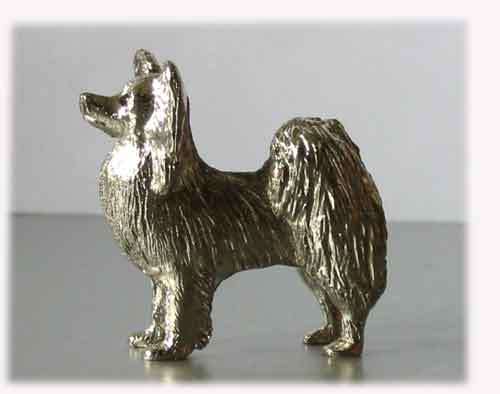 Silver Plated Dog model --Papillon