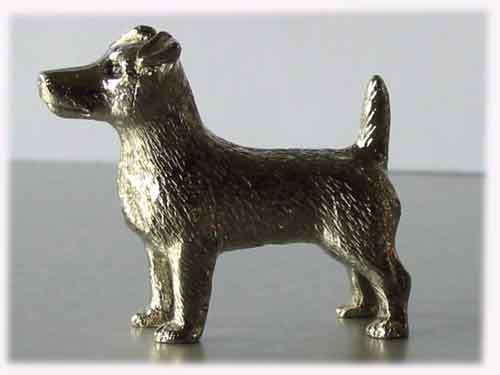 Silver Plated Dog model --Jack Russel -large