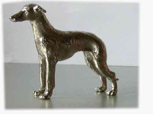 Silver Plated Dog model --Whippet