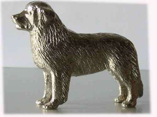 Silver Plated Dog model --Newfoundland
