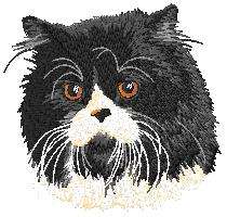 White Guest towel black cat