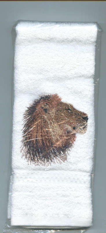 Cream Guest Towel Lion head