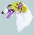 white Guest Towel Borzoi   Dog