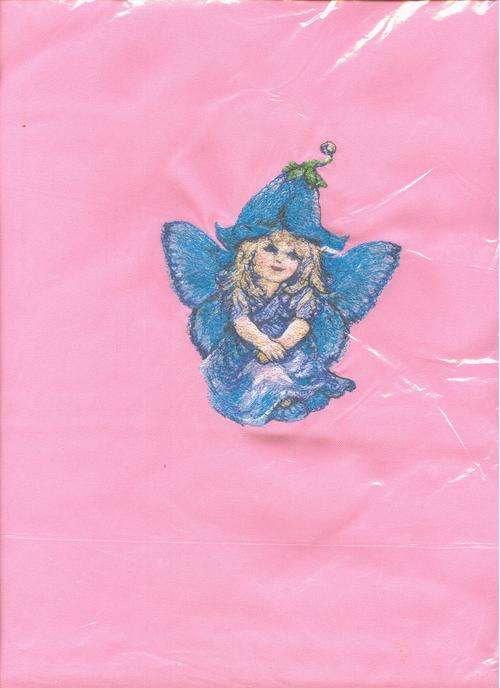 Cushion cover. Pink fairy bluebell