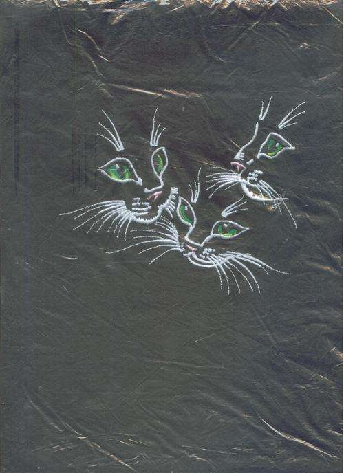 Cushion cover. Cats eyes. Black