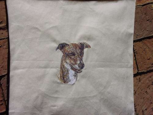 Cream Cushion Cover -Dog - Greyhound