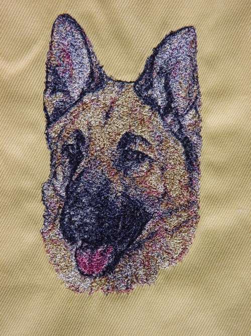Gold Cushion Cover -Dog - GSD German Shepherd dog