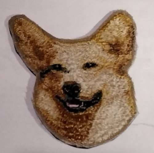 Corgi embroidered magnet