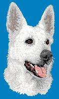 Dog EMBROIDERED  Cream TOWEL White Swiss Shepherd