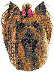 Khaki Cushion Cover -Dog - Yorkshire Terrier