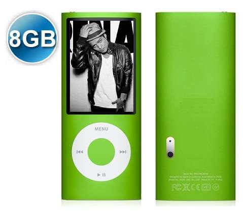 8GB 5th GEN 2.2" LCD VIDEO CAMERA RADIO MP3 MP4 PLAYER + FREE SILICONE CASE  (Green)