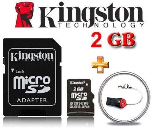 Kingston 2GB microSD Card PLUS Adapter & FREE Mini Reader worth R40!!