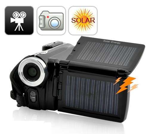12MP 3" TFT LCD 8x Zoom Dual Solar Panel Digital Camcorder
